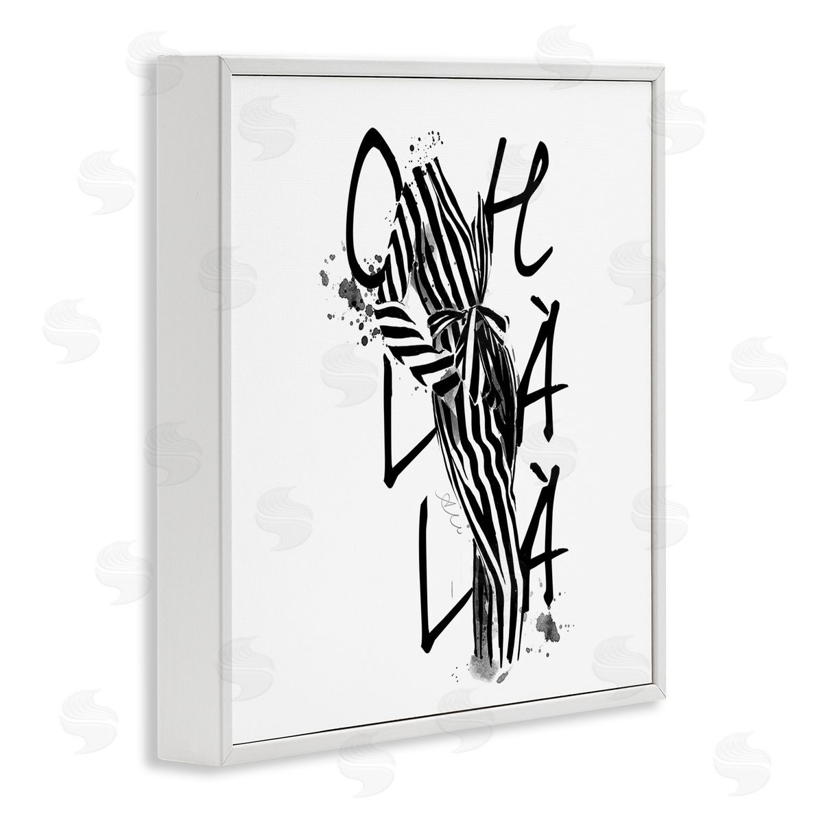 Alison Petrie Modern Glam Ooh La La  White Framed Glicee Wall Art Print