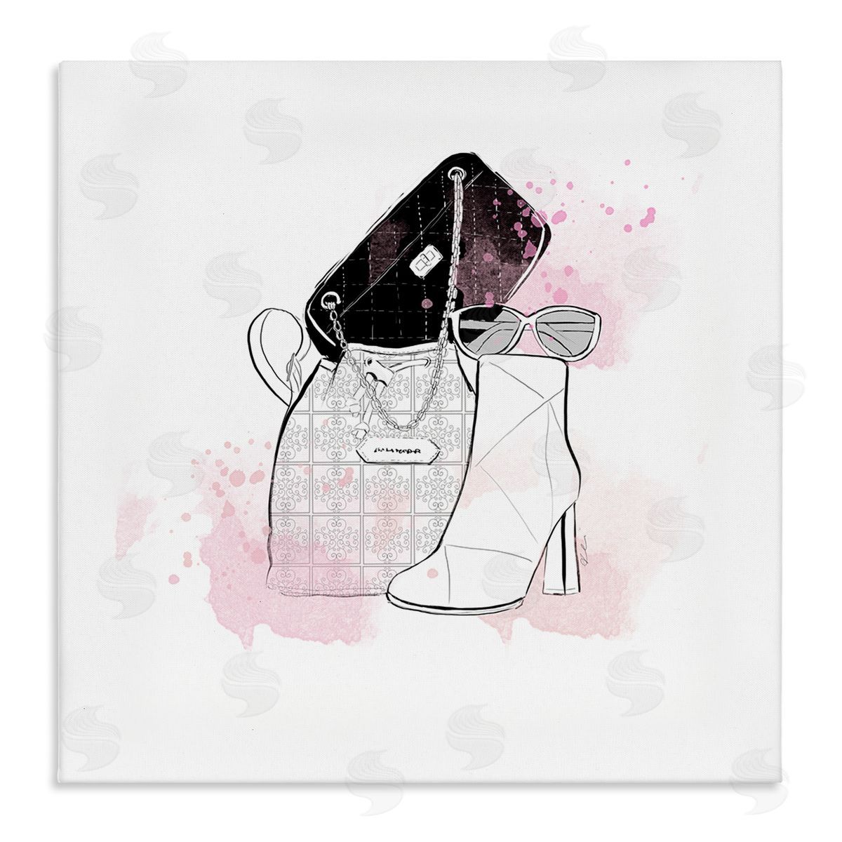 Alison Petrie Stylish Glam Fashion Purses Stretched Canvas Wall Art Print