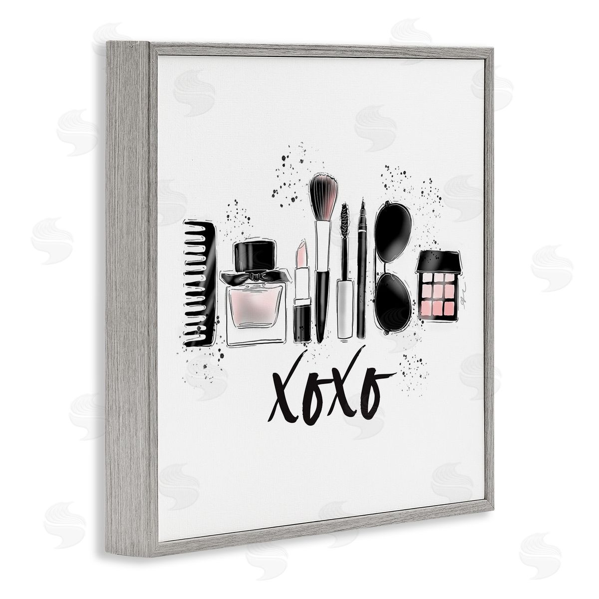 Alison Petrie Xoxo Various Glam Makeup  Gray Framed Glicee Wall Art Print