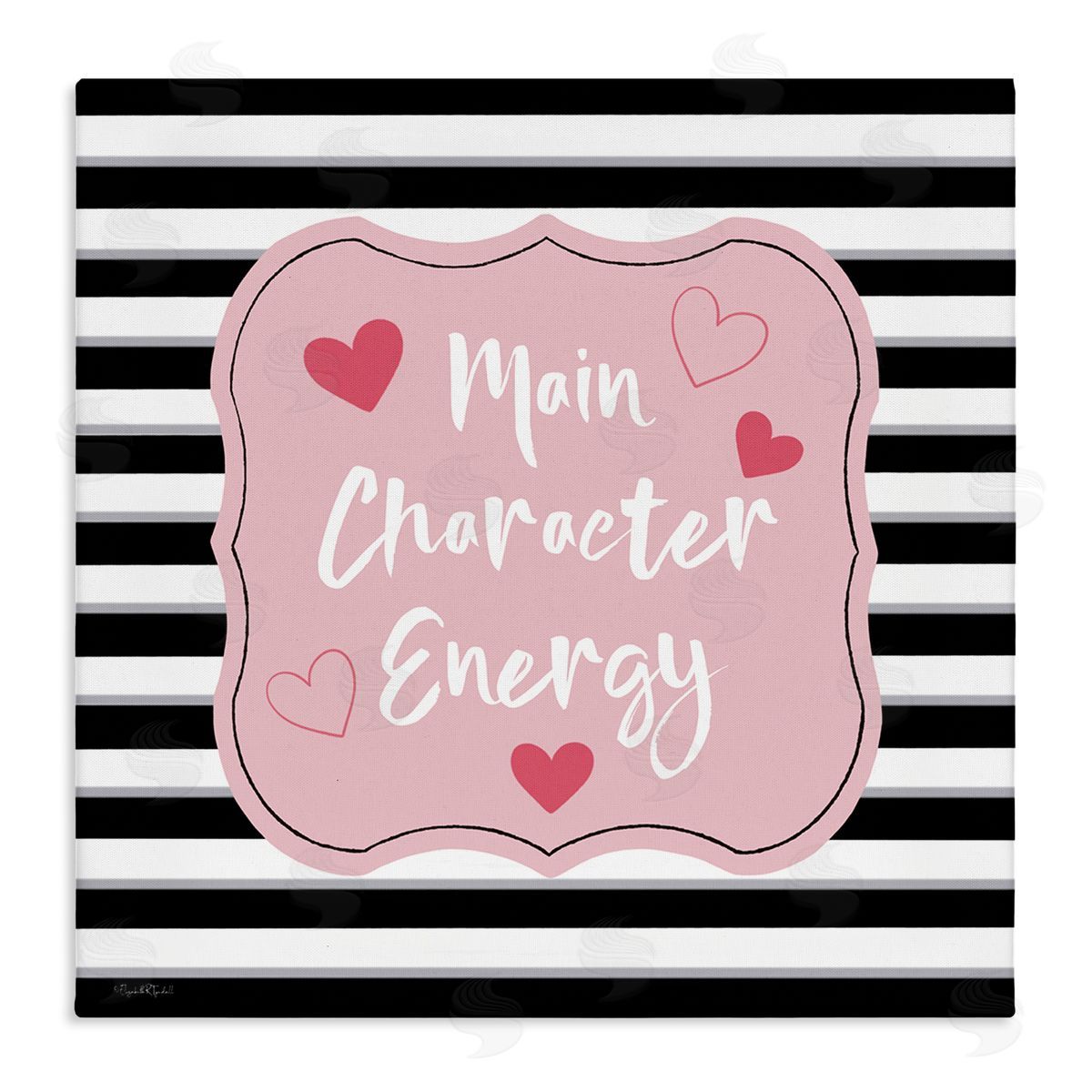 Elizabeth Tyndall Main Character Energy Patterned Stretched Canvas Wall Art Print