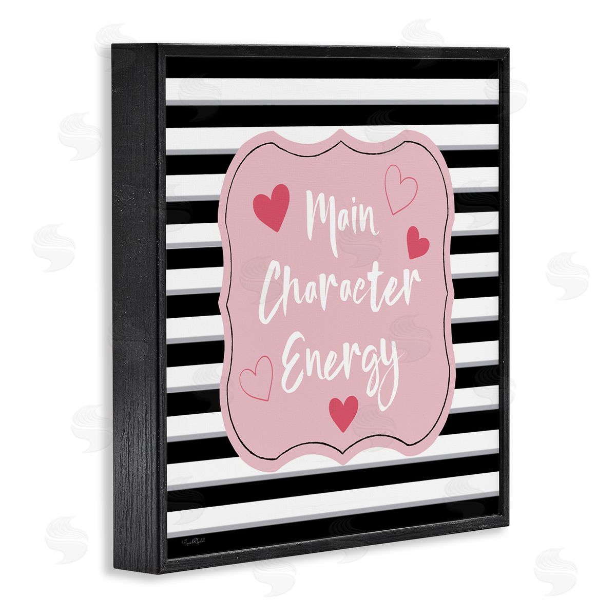 Elizabeth Tyndall Main Character Energy Patterned Black Framed Glicee Wall Art Print