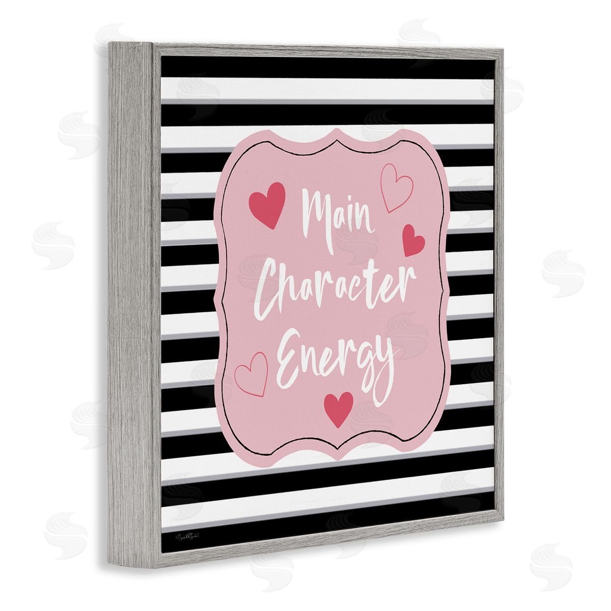 Elizabeth Tyndall Main Character Energy Patterned Gray Framed Glicee Wall Art Print