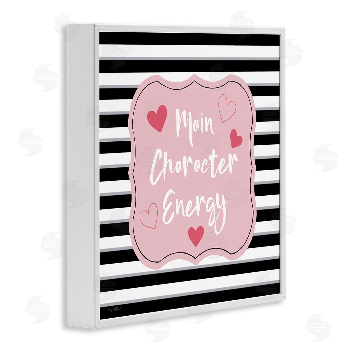 Elizabeth Tyndall Main Character Energy Patterned White Framed Glicee Wall Art Print