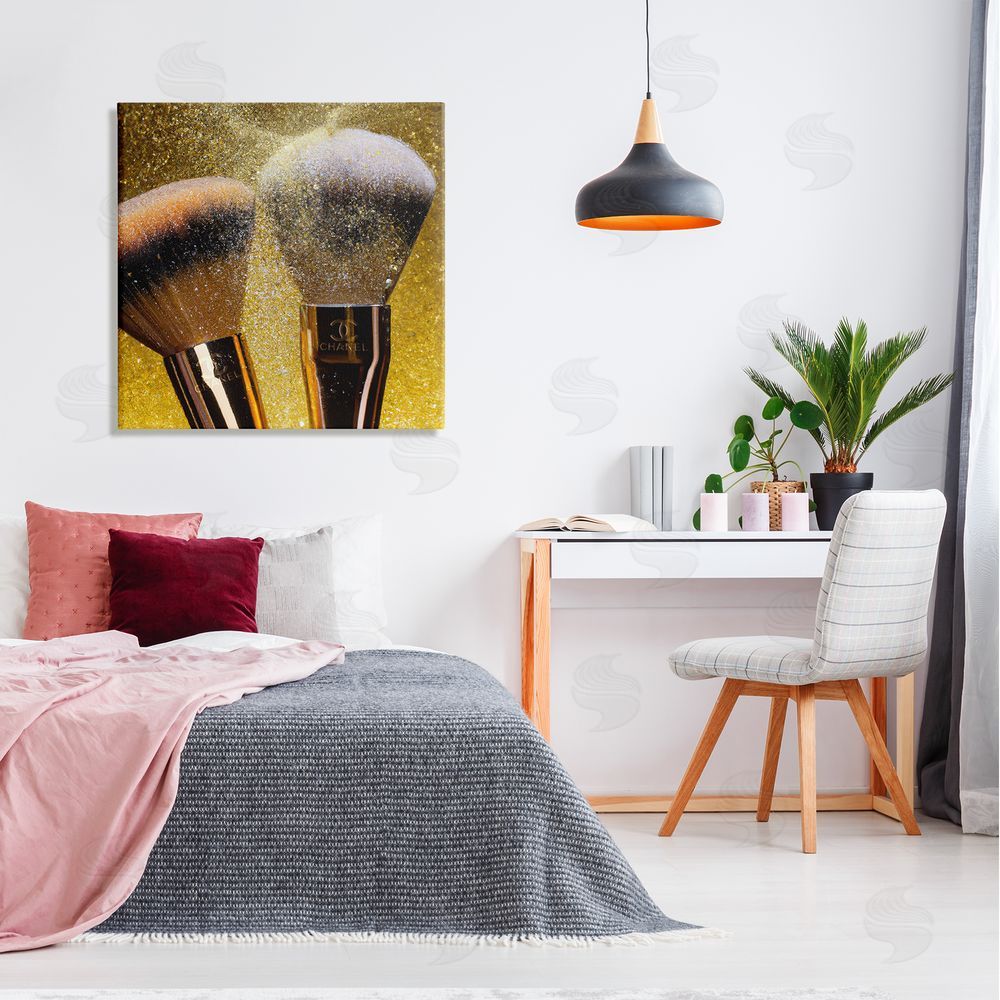 Ziwei Li Makeup Brush Glam Glimmer Canvas Wall Art in Room