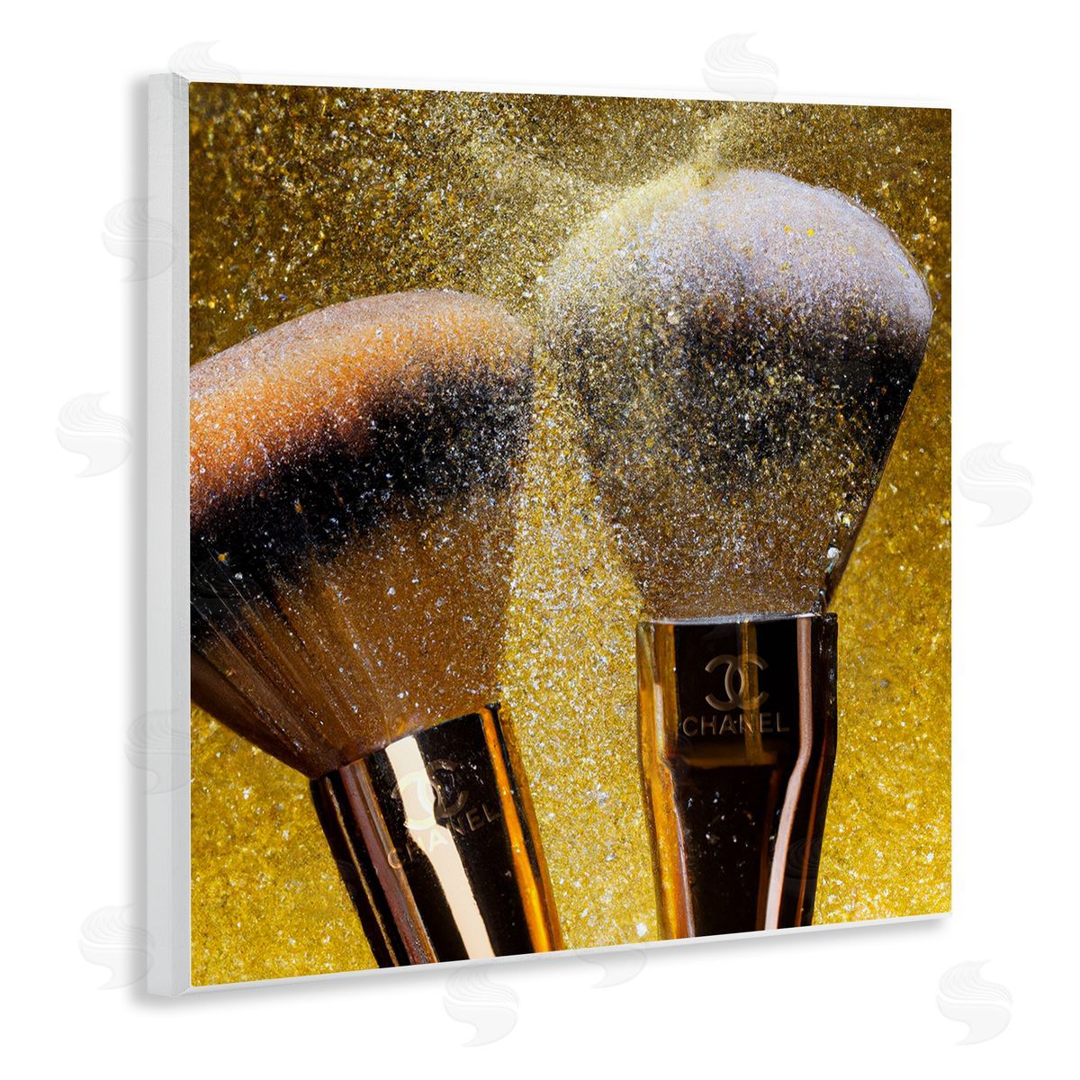 Ziwei Li Makeup Brush Glam Glimmer Wooden Wall Plaque Art Print