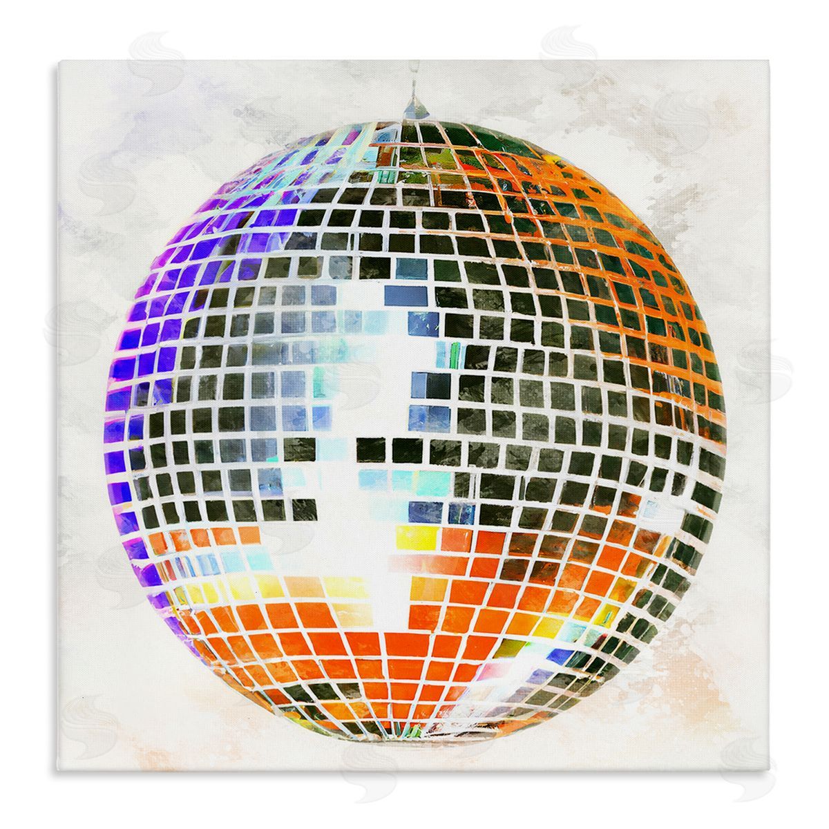 Ziwei Li Vivid Disco Ball Pattern Stretched Canvas Wall Art Print