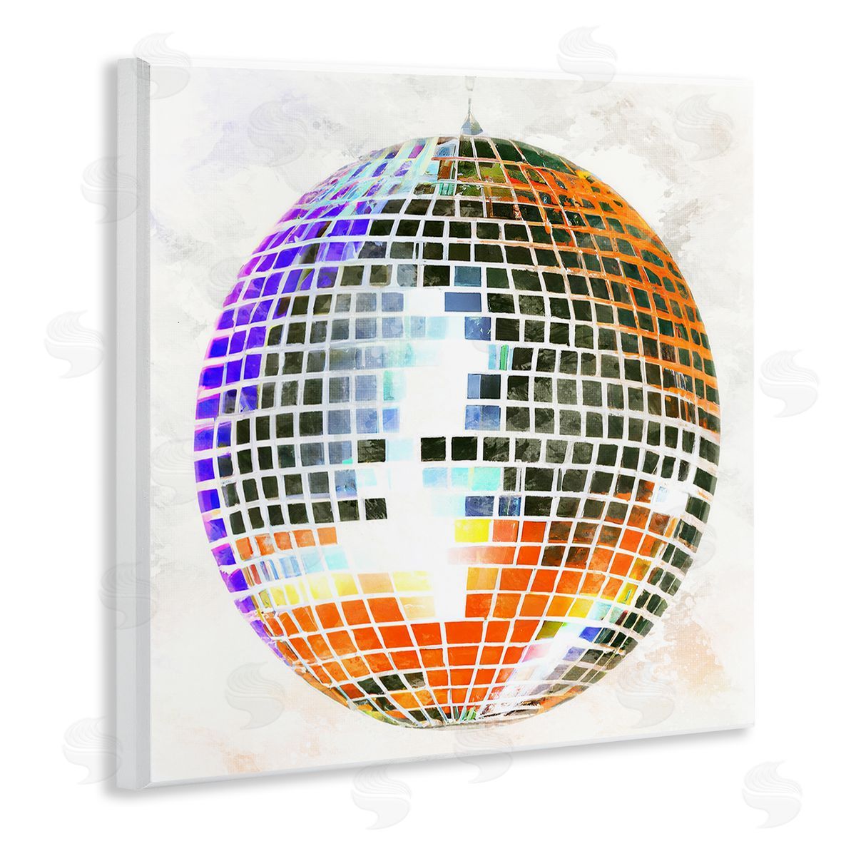 Ziwei Li Vivid Disco Ball Pattern Wooden Wall Plaque Art Print