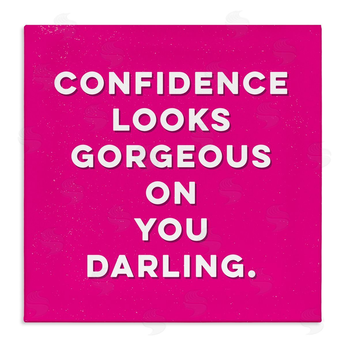 K. Kaufman Confidence Gorgeous On You Phrase Stretched Canvas Wall Art Print