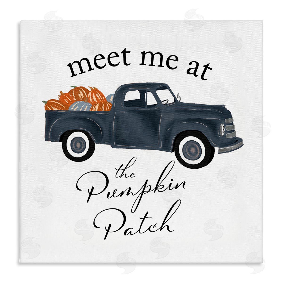 The Saturday Evening Post Meet Me At Pumpkin Patch Truck Stretched Canvas Wall Art Print