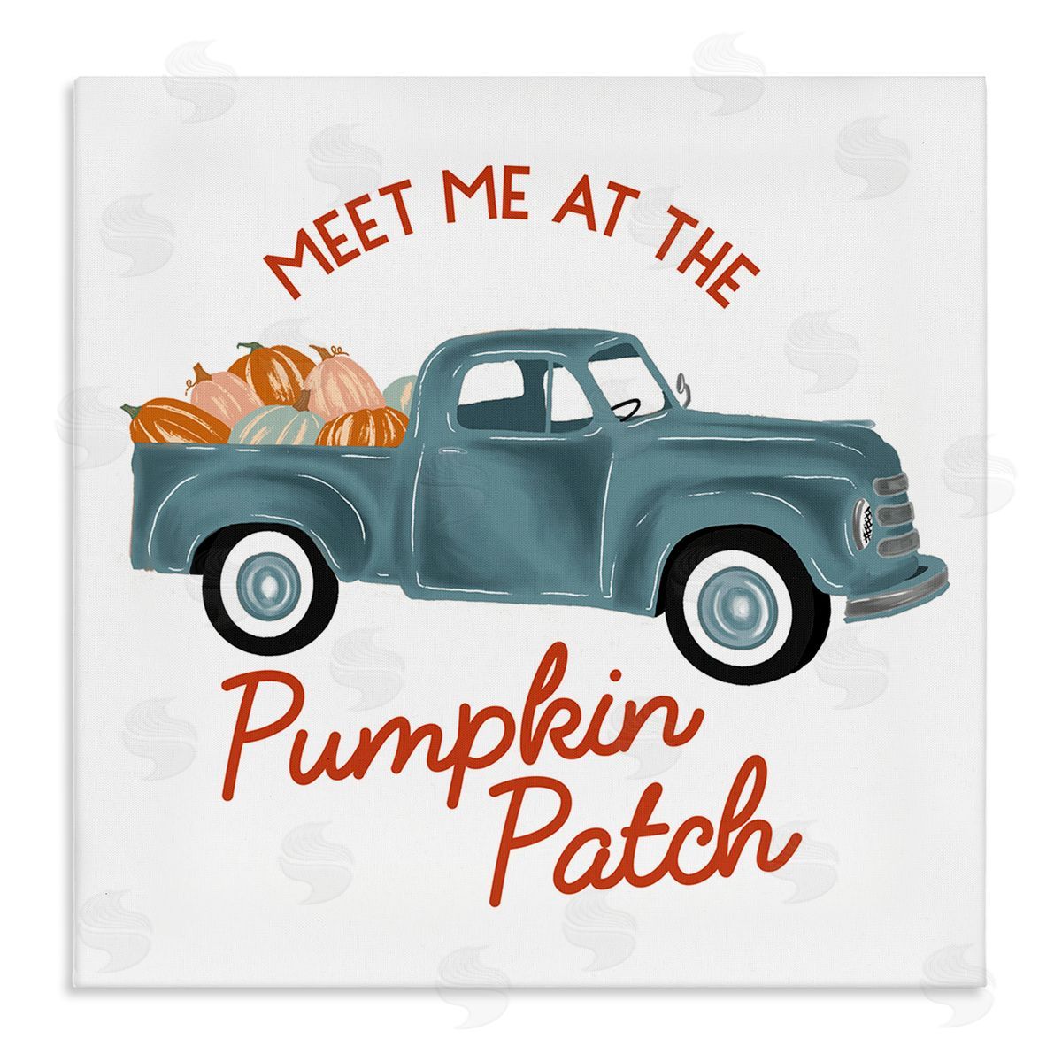 The Saturday Evening Post Seasonal Meet Me Pumpkin Patch  Stretched Canvas Wall Art Print