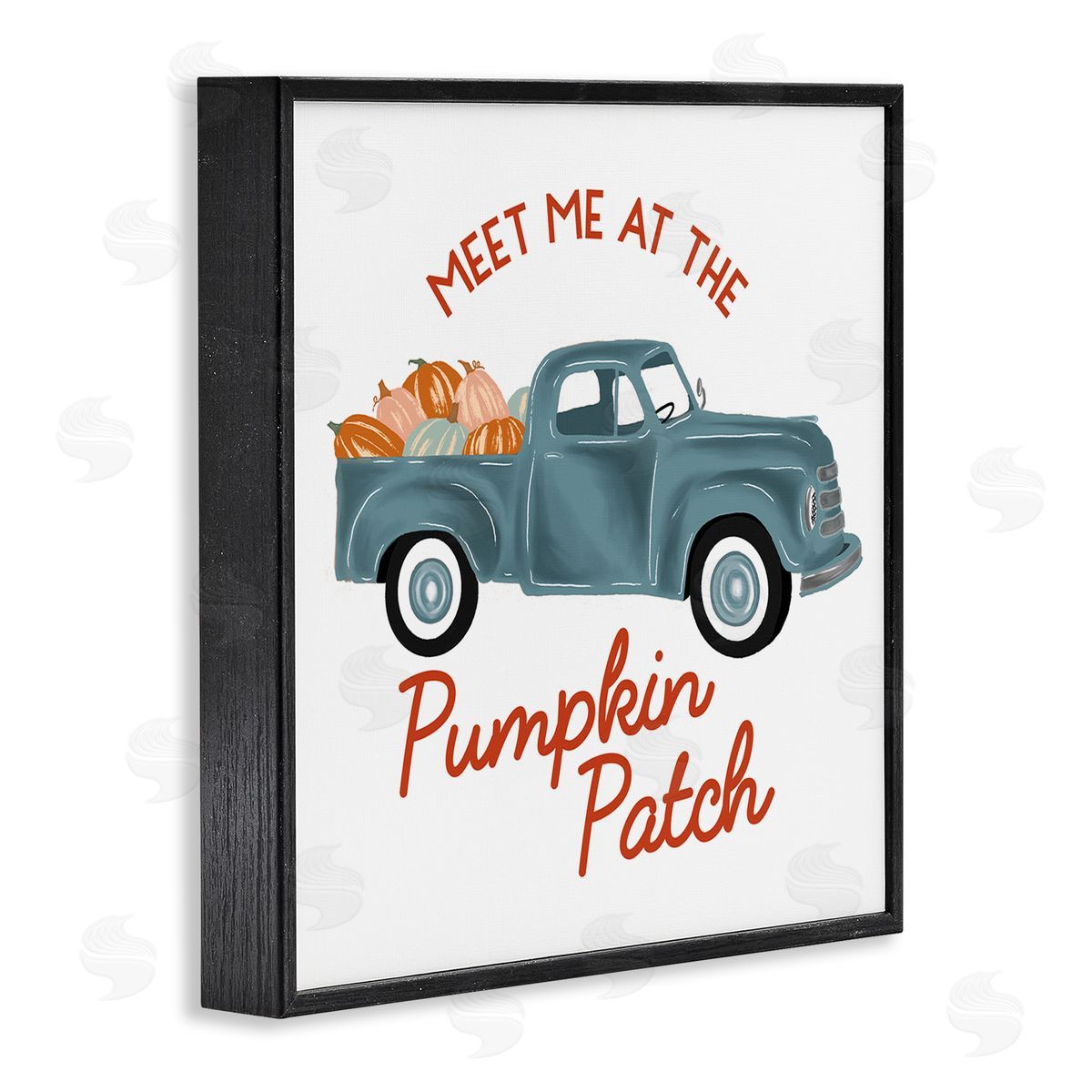 The Saturday Evening Post Seasonal Meet Me Pumpkin Patch  Black Framed Glicee Wall Art Print