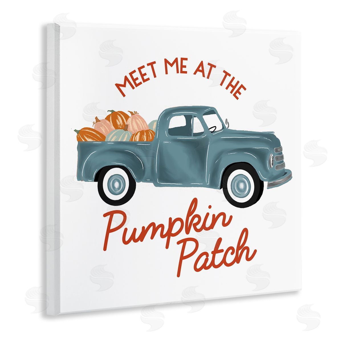 The Saturday Evening Post Seasonal Meet Me Pumpkin Patch  Wooden Wall Plaque Art Print