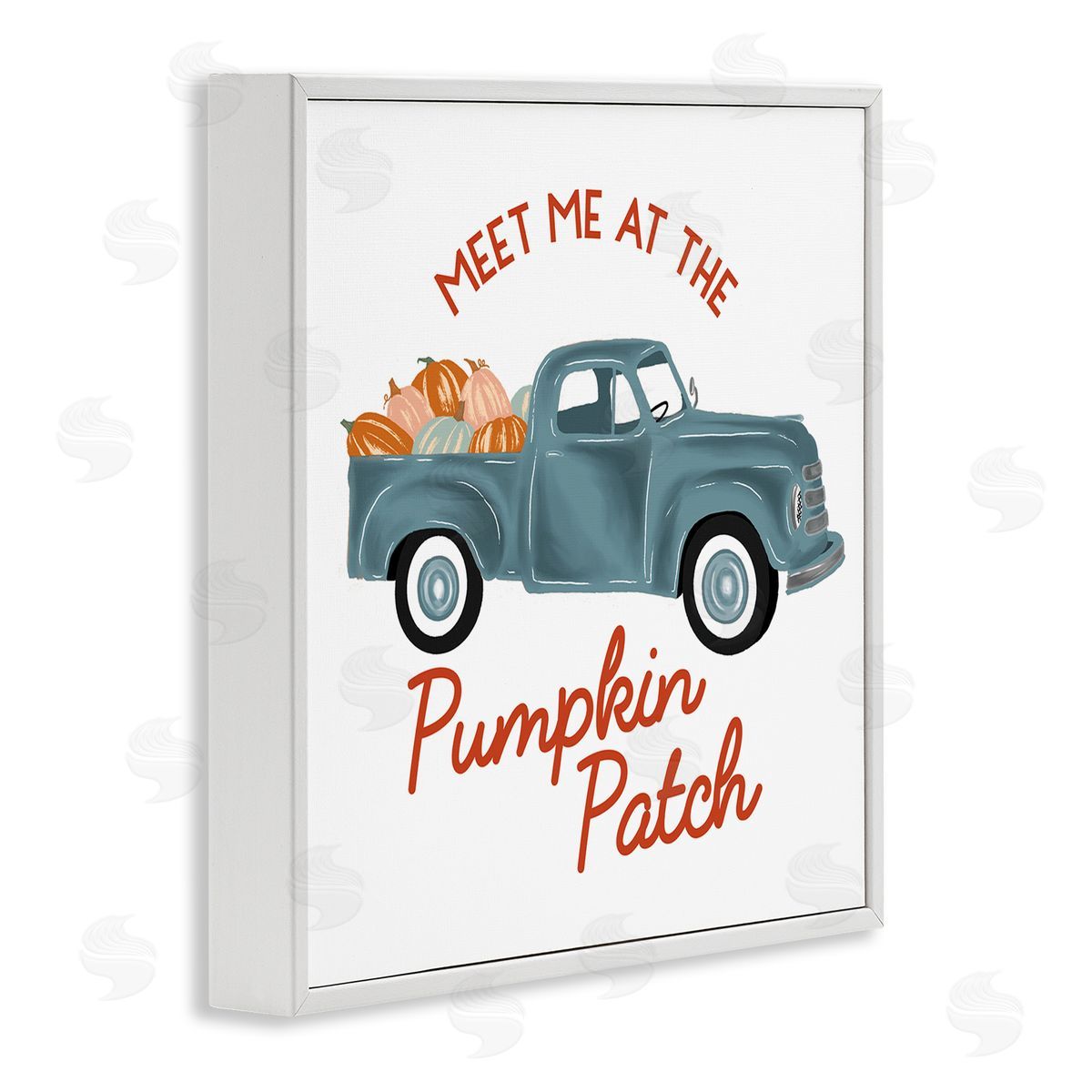 The Saturday Evening Post Seasonal Meet Me Pumpkin Patch  White Framed Glicee Wall Art Print