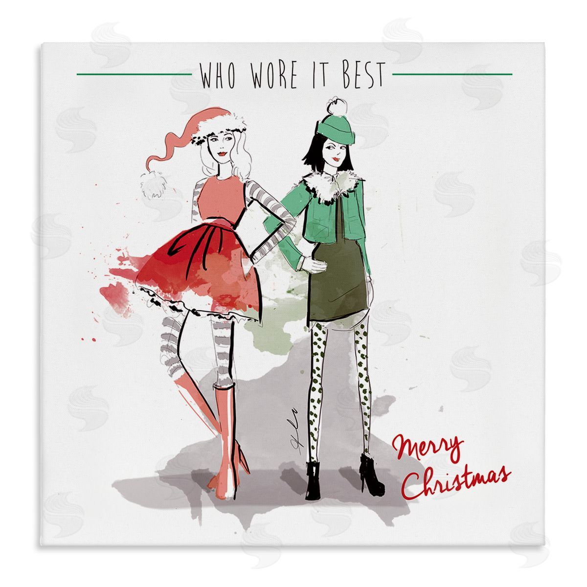 Alison Petrie Who Wore It Best Christmas Fashion Stretched Canvas Wall Art Print