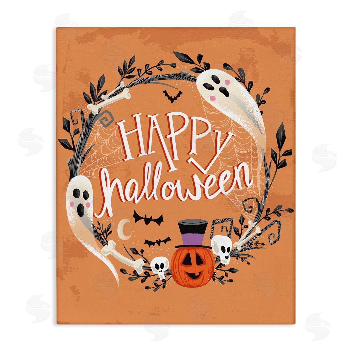 stupell industries Arrolynn Weiderhold | Happy Haunts Halloween Wreath Wall Art