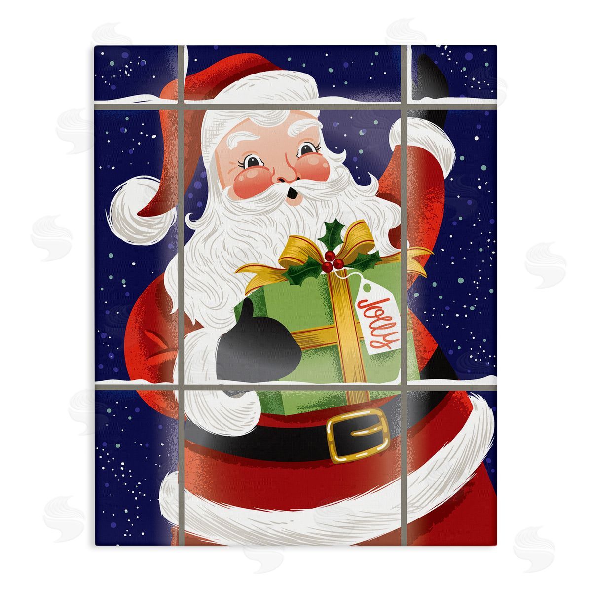 Stupell Wall Art | Vintage Jolly Santa Window – Stupell Home Decor