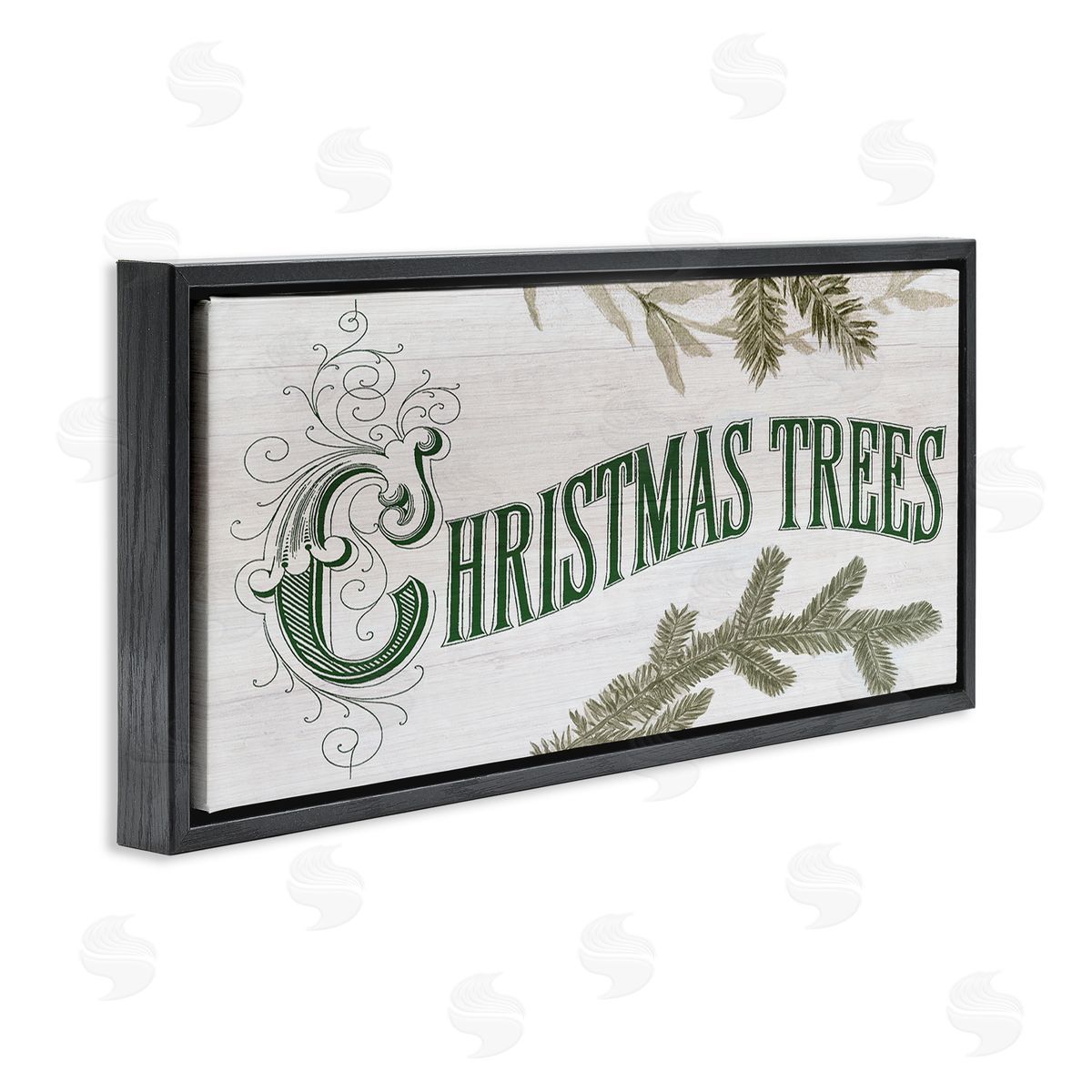 Stupell Studio Christmas Trees Ornate Letters