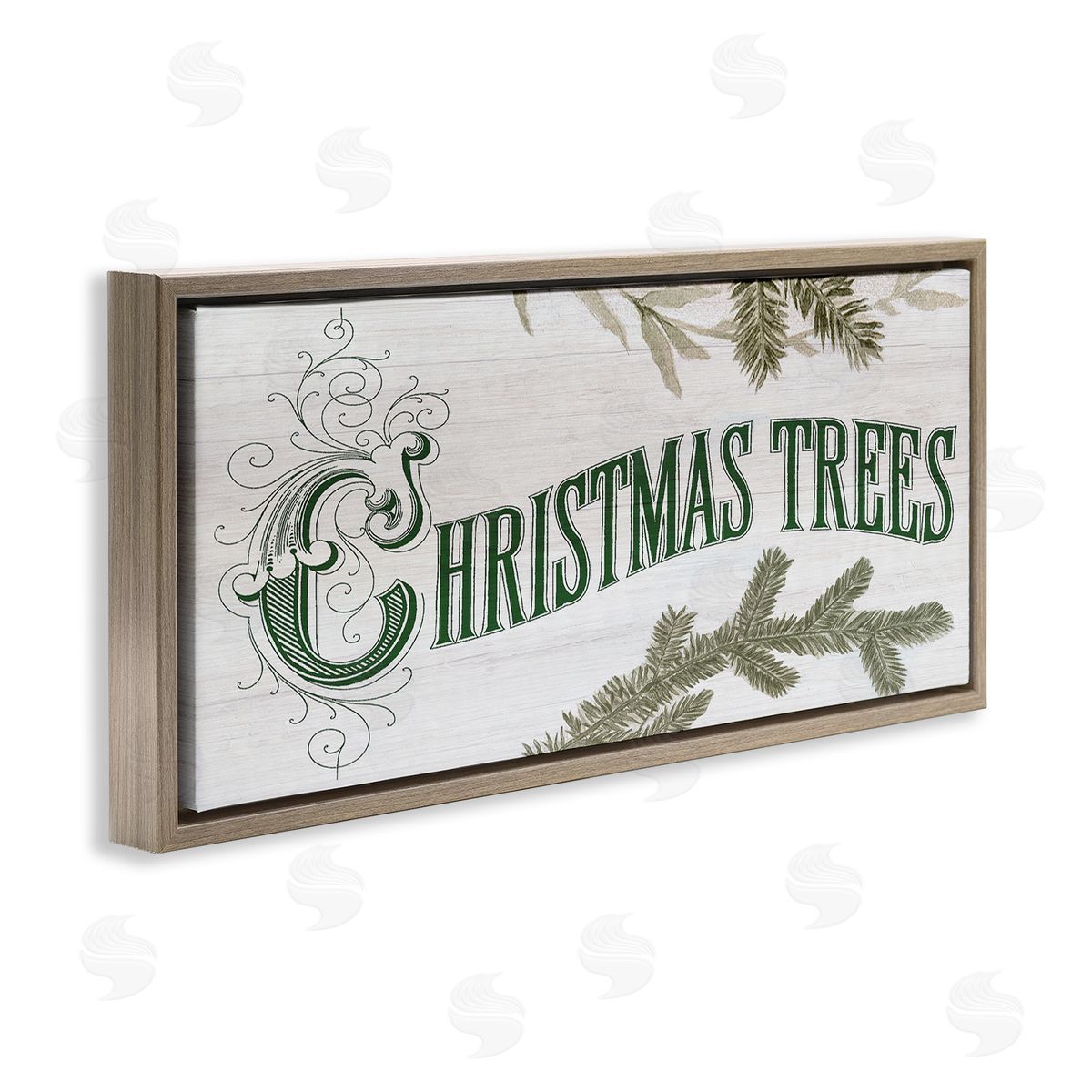 Stupell Studio Christmas Trees Ornate Letters