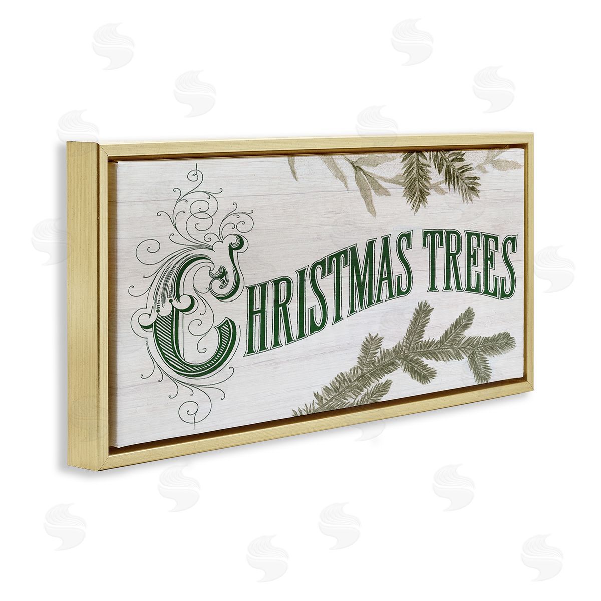 Stupell Studio Christmas Trees Ornate Letters