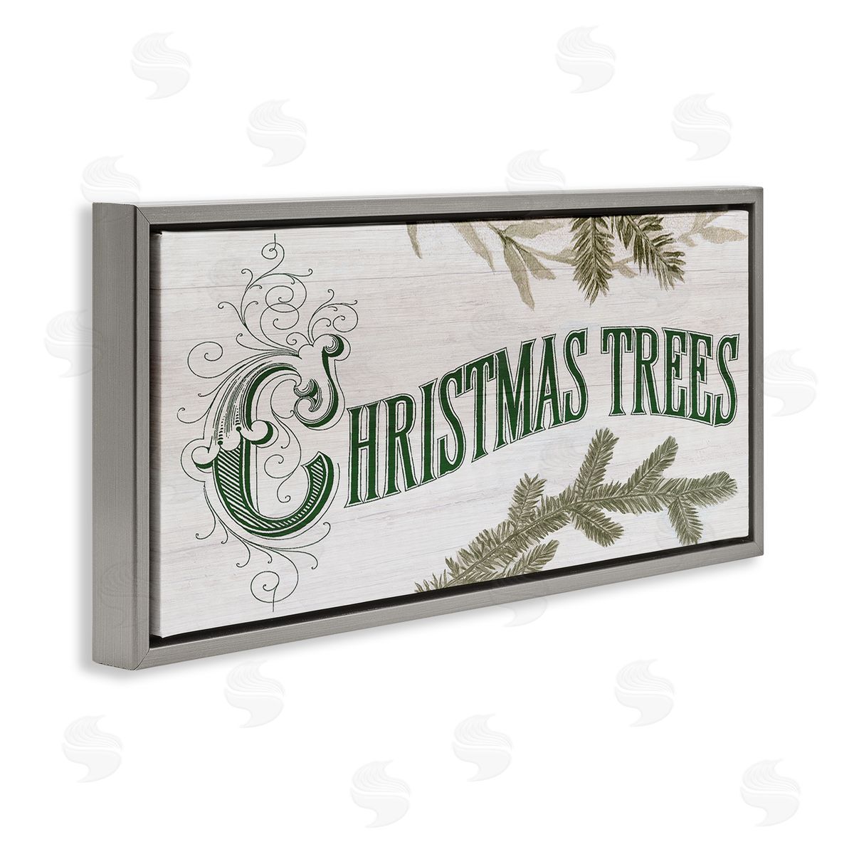 Stupell Studio Christmas Trees Ornate Letters