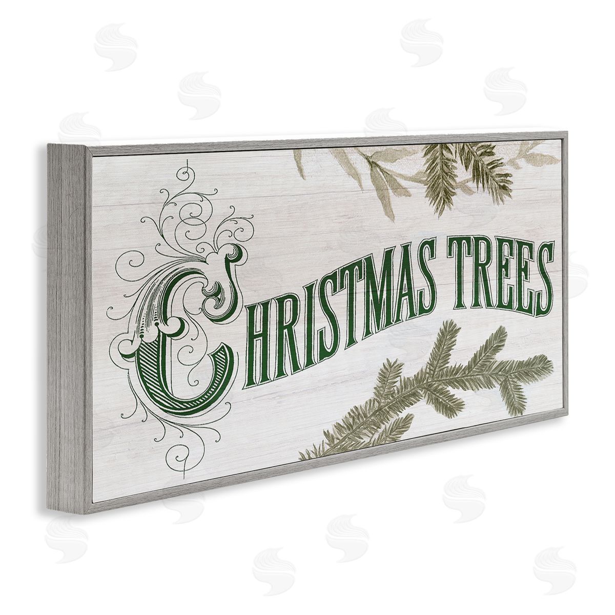 Stupell Studio Christmas Trees Ornate Letters