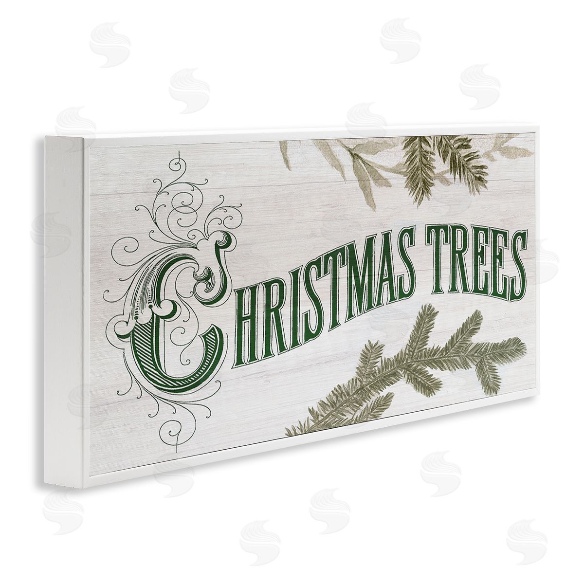 Stupell Studio Christmas Trees Ornate Letters