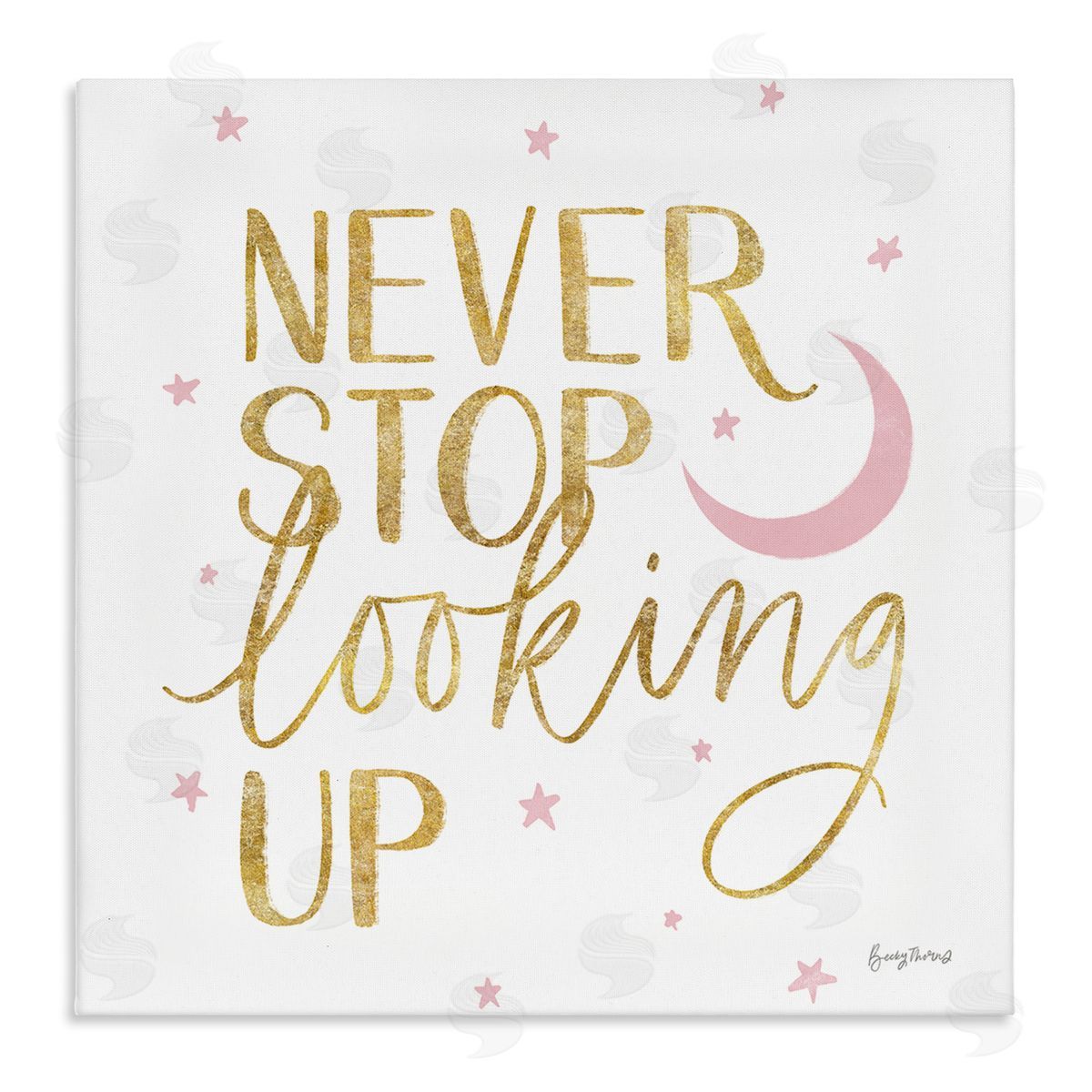 Becky Thorns Never Stop Looking Up Glam  Stretched Canvas Wall Art Print