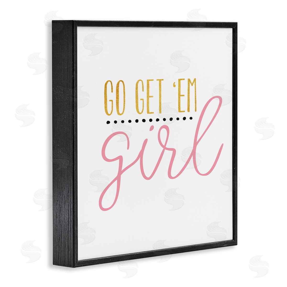 Alli Rogosich Go Get Em Girl Motivational Black Framed Glicee Wall Art Print