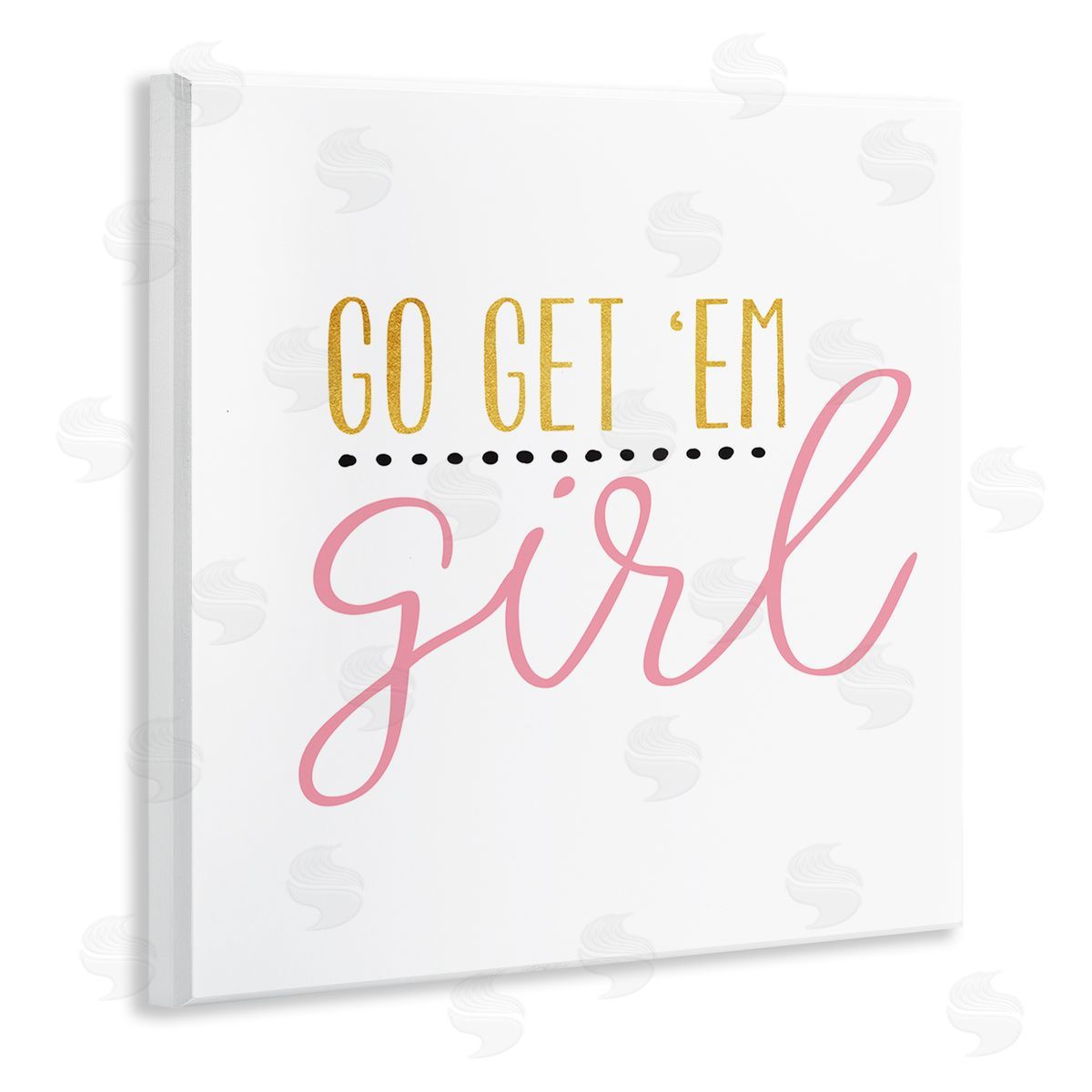 Alli Rogosich Go Get Em Girl Motivational Wooden Wall Plaque Art Print
