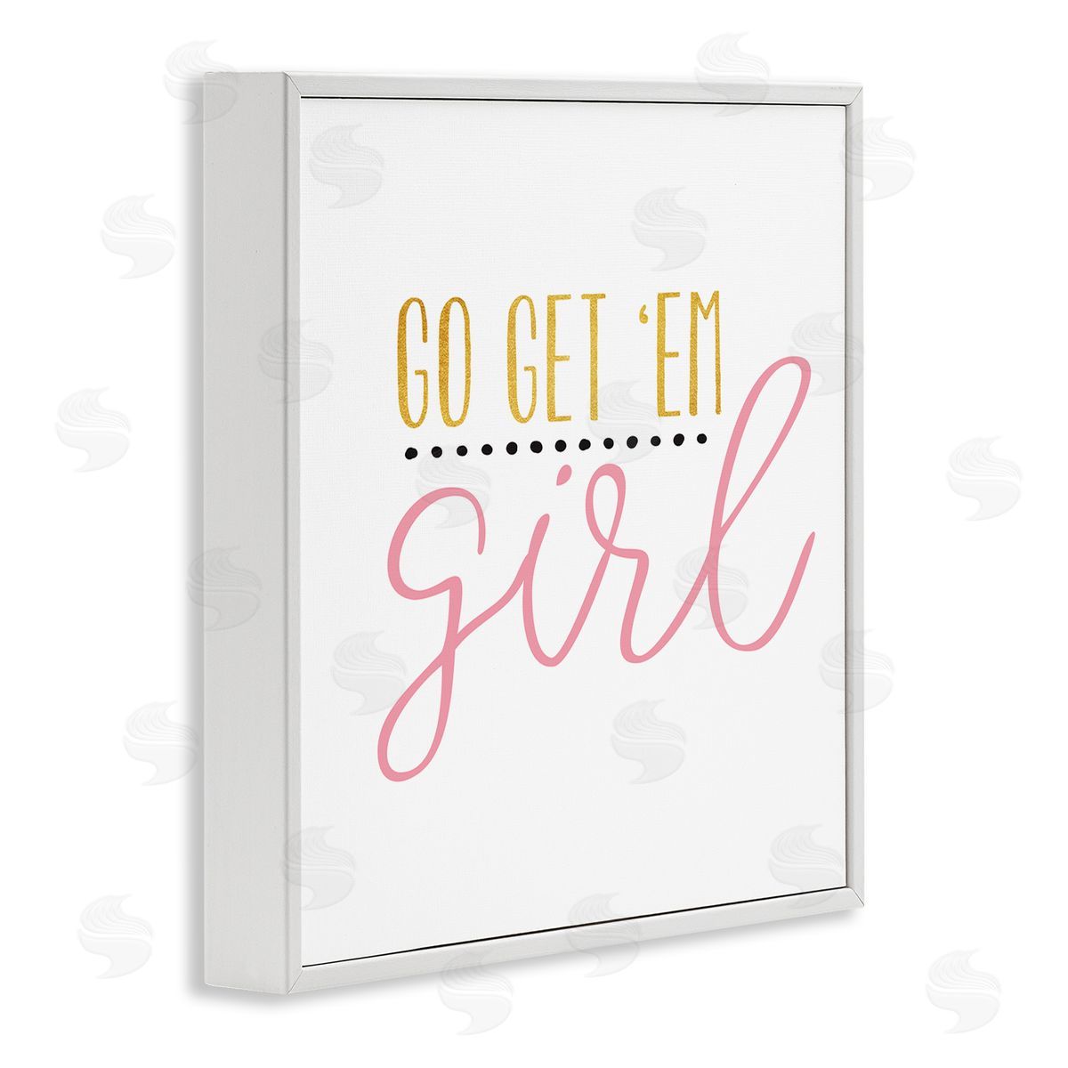 Alli Rogosich Go Get Em Girl Motivational White Framed Glicee Wall Art Print