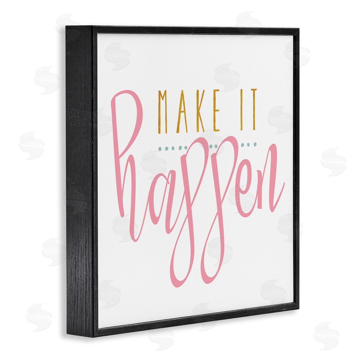 Alli Rogosich Make It Happen Phrase Black Framed Glicee Wall Art Print