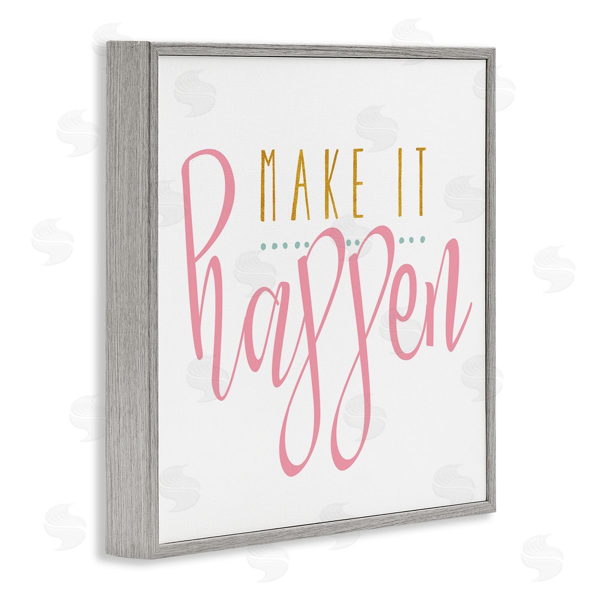 Alli Rogosich Make It Happen Phrase Gray Framed Glicee Wall Art Print