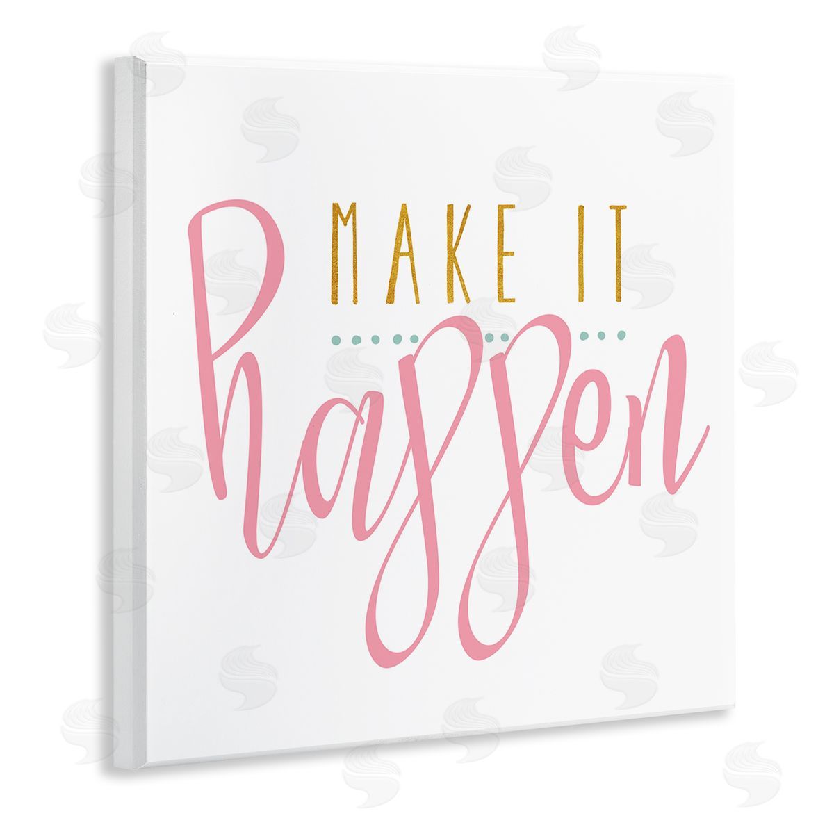 Alli Rogosich Make It Happen Phrase Wooden Wall Plaque Art Print
