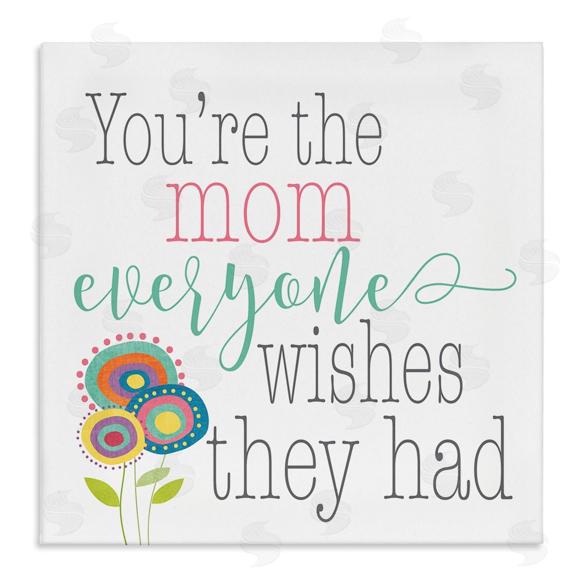 Alli Rogosich Mom Everyone Wishes For Floral Stretched Canvas Wall Art Print
