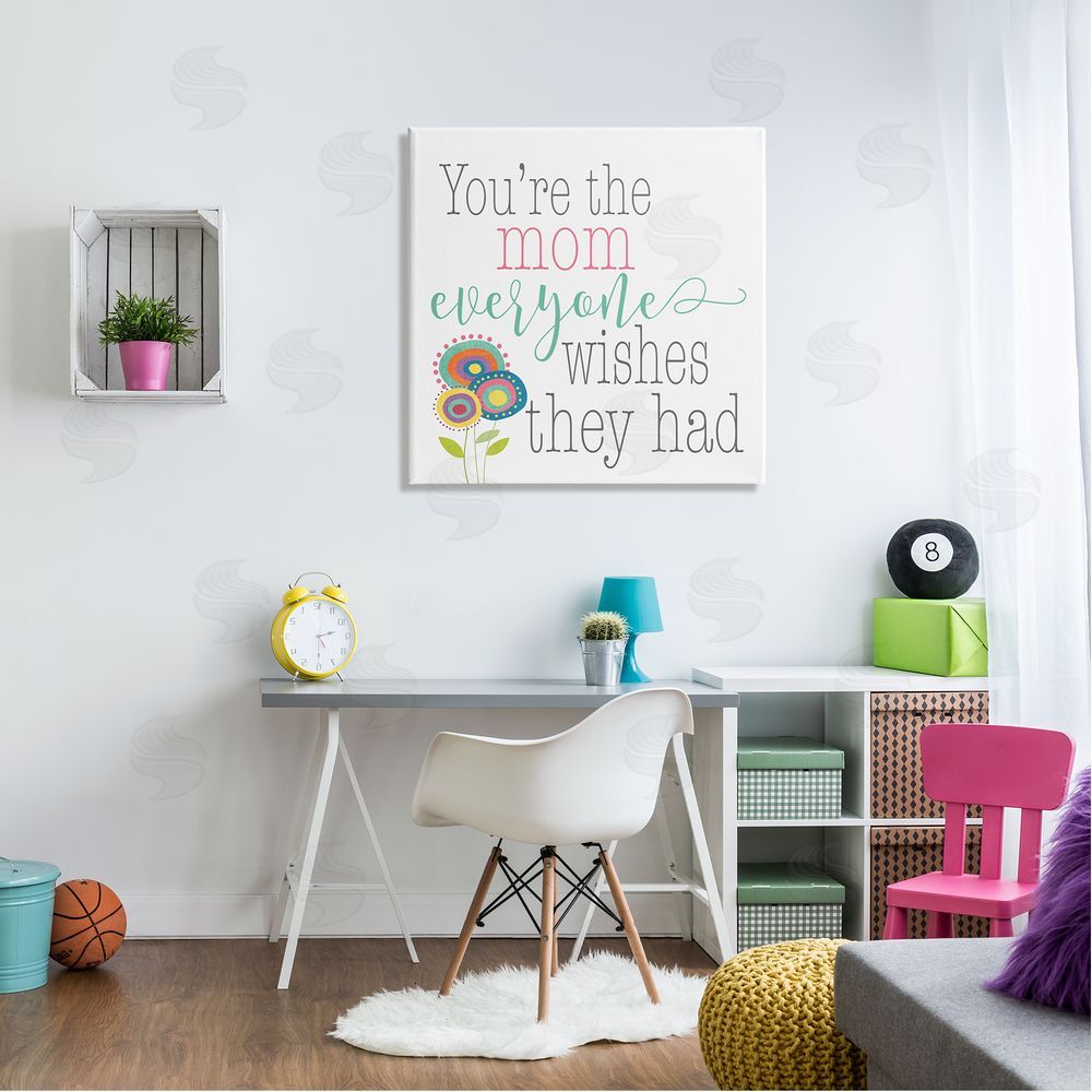 Alli Rogosich Mom Everyone Wishes For Floral Canvas Wall Art in Room