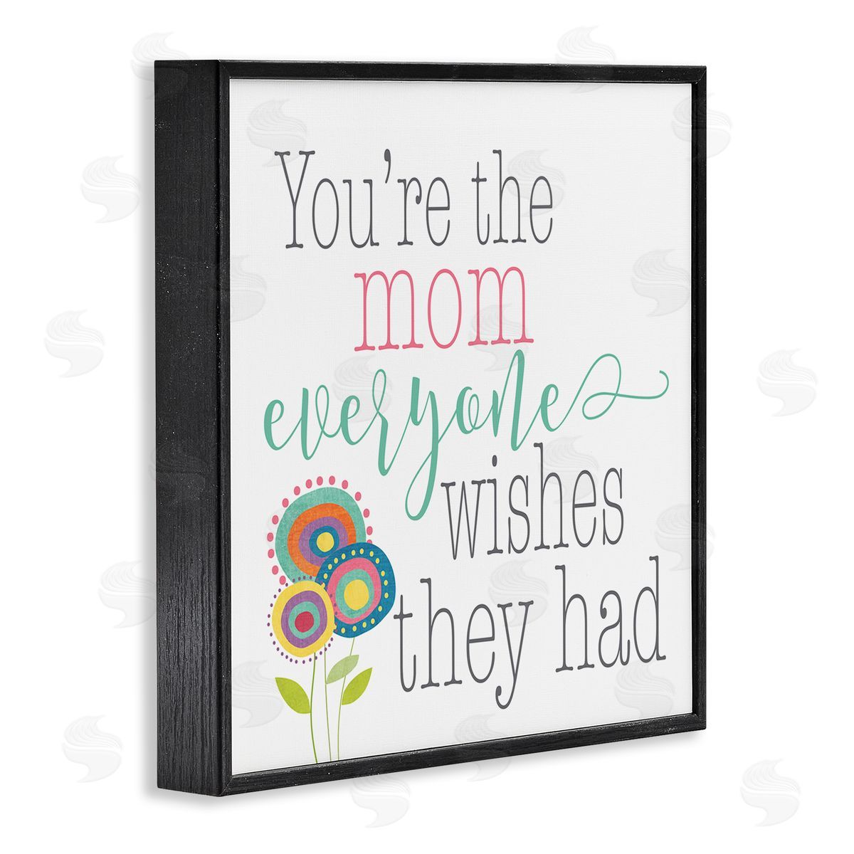 Alli Rogosich Mom Everyone Wishes For Floral Black Framed Glicee Wall Art Print