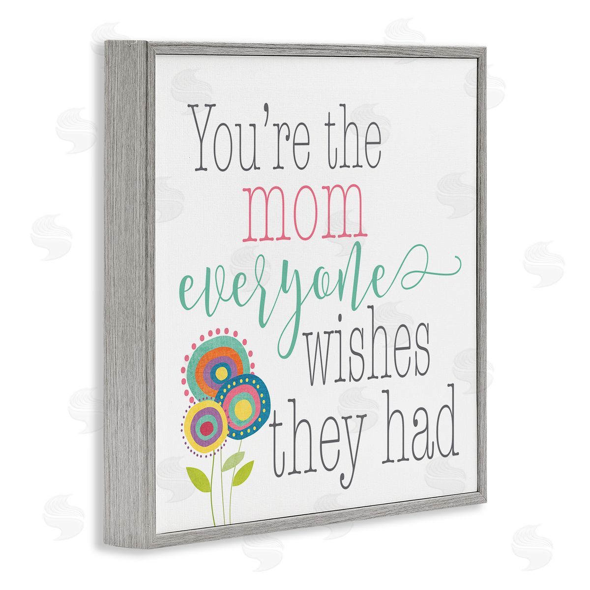 Alli Rogosich Mom Everyone Wishes For Floral Gray Framed Glicee Wall Art Print