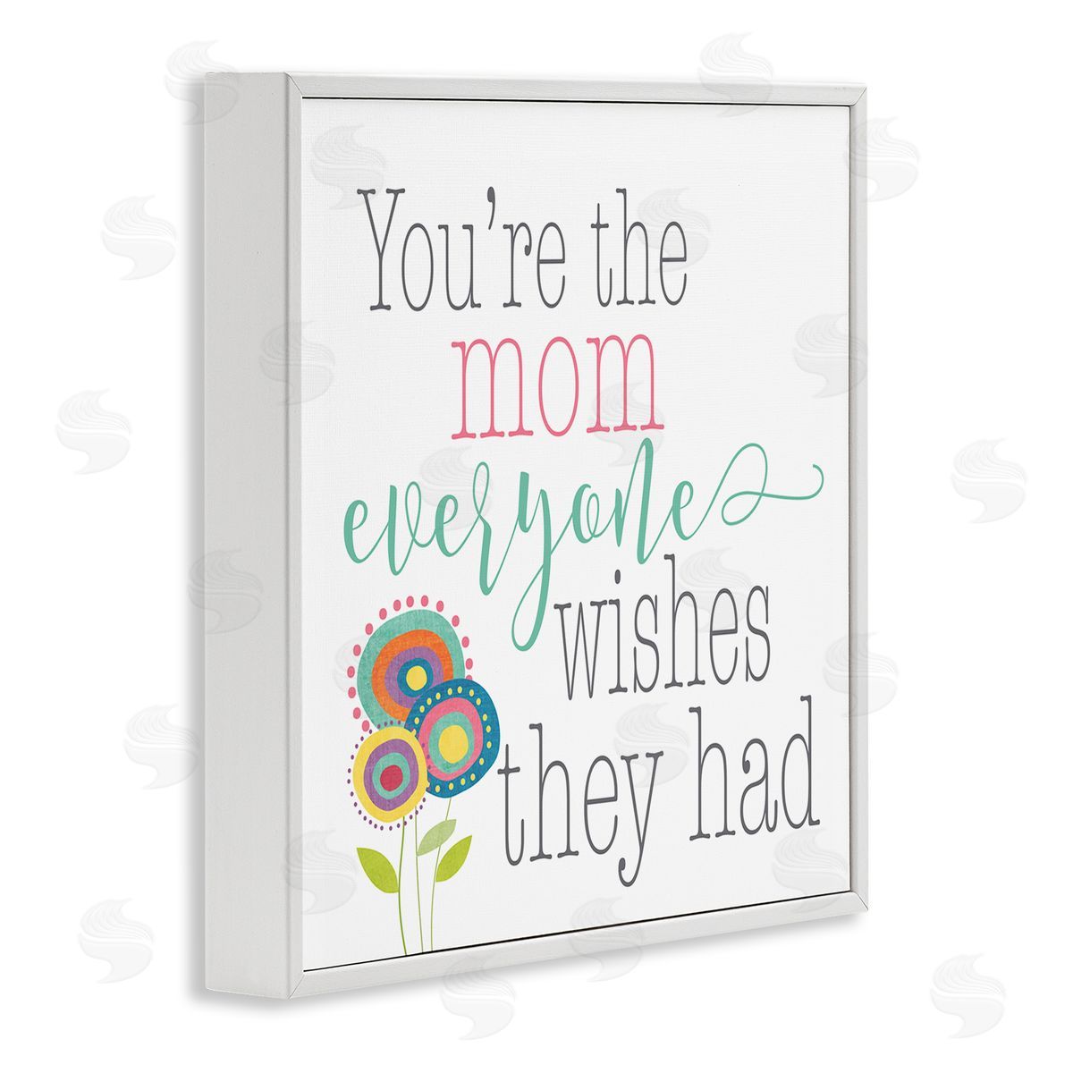 Alli Rogosich Mom Everyone Wishes For Floral White Framed Glicee Wall Art Print