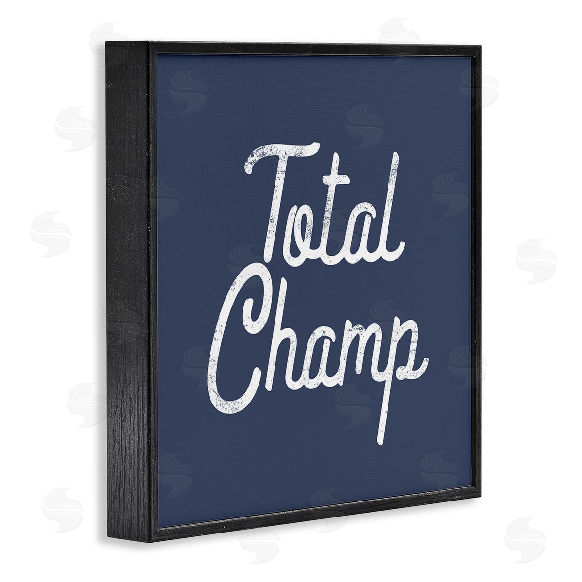 Stupell Studio Total Champ Vintage Phrase Black Framed Glicee Wall Art Print