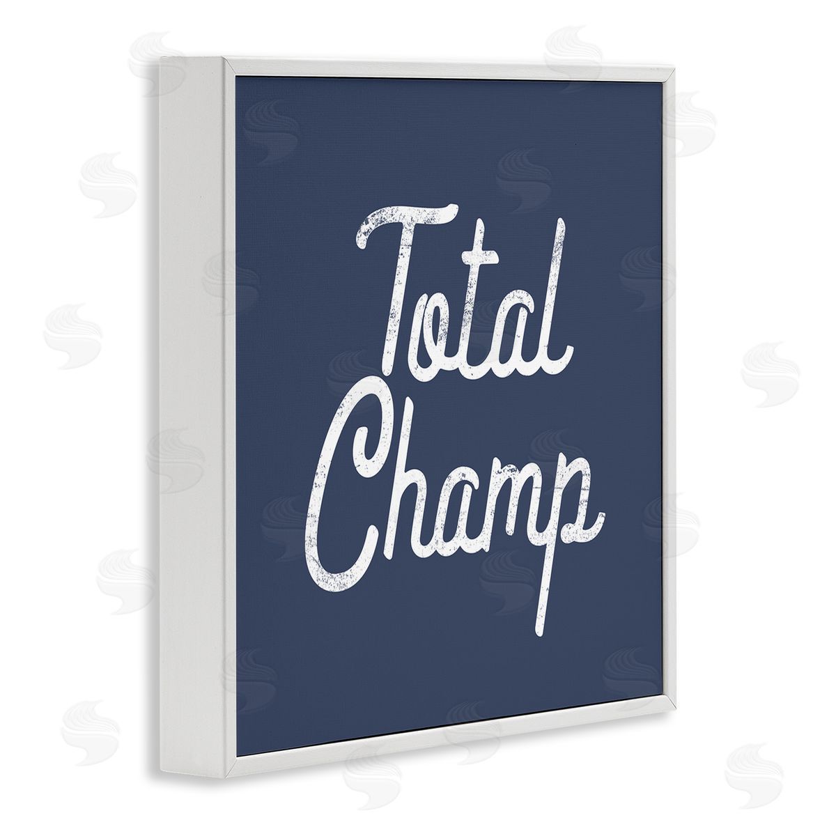 Stupell Studio Total Champ Vintage Phrase White Framed Glicee Wall Art Print