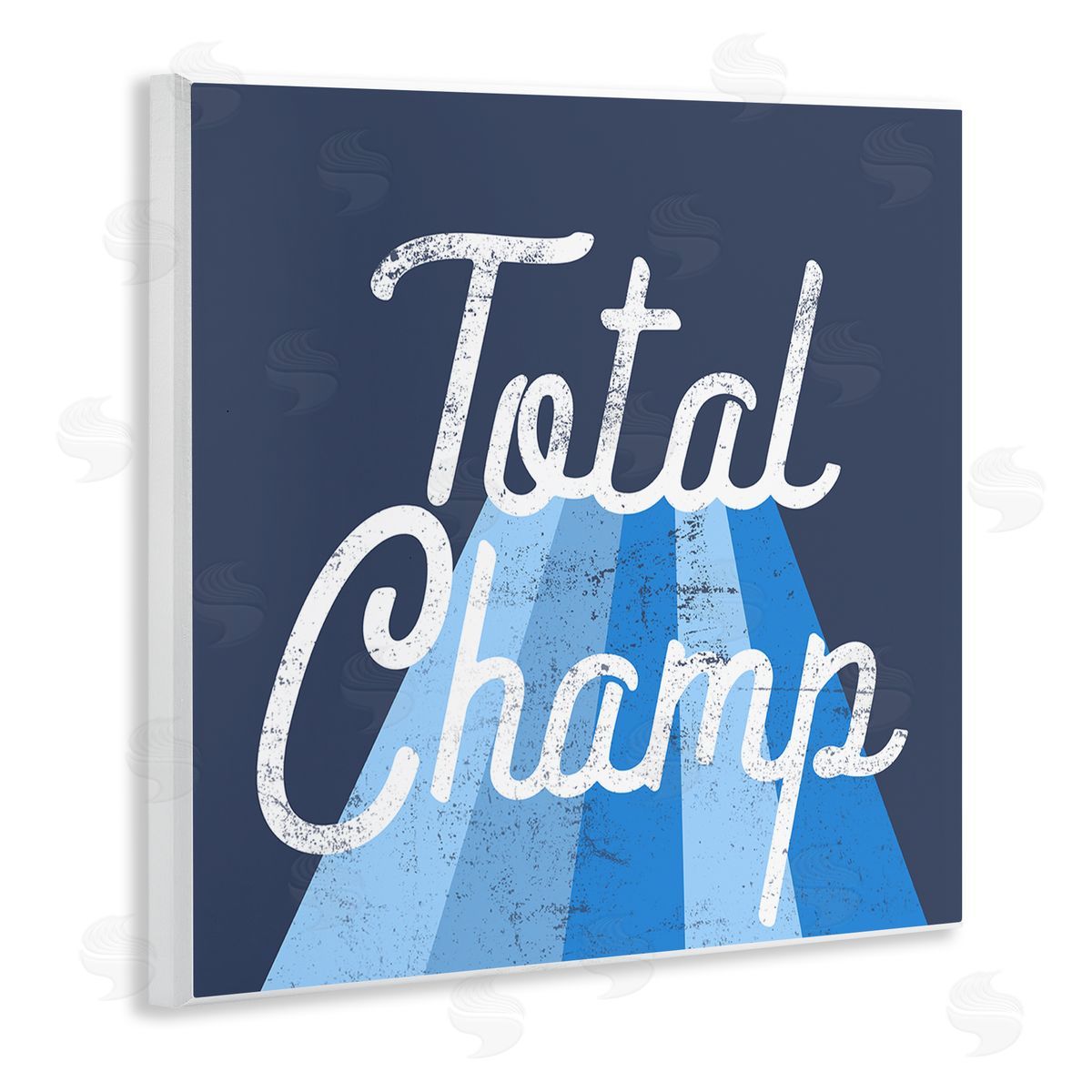 Stupell Studio Total Champ Vintage Stripes Wooden Wall Plaque Art Print