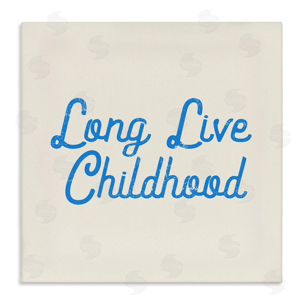 Stupell Studio Long Live Childhood Phrase Stretched Canvas Wall Art Print
