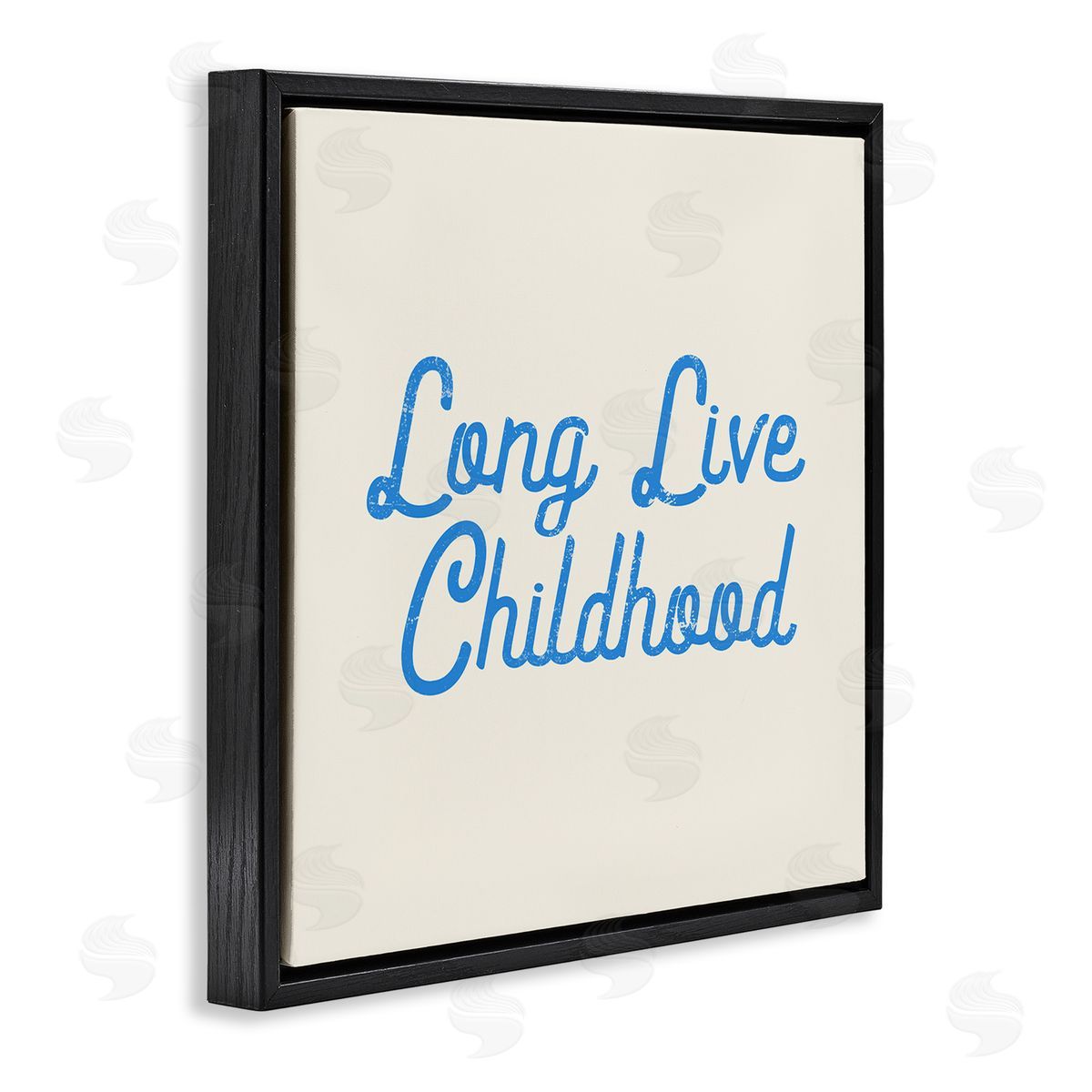 Stupell Studio Long Live Childhood Phrase Black Floating Frame Canvas Wall Art Print