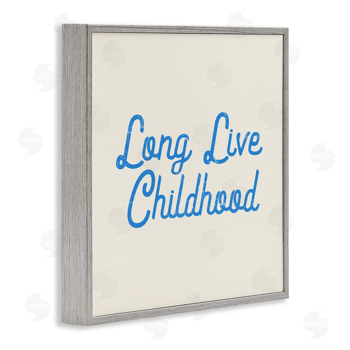 Stupell Studio Long Live Childhood Phrase Gray Framed Glicee Wall Art Print