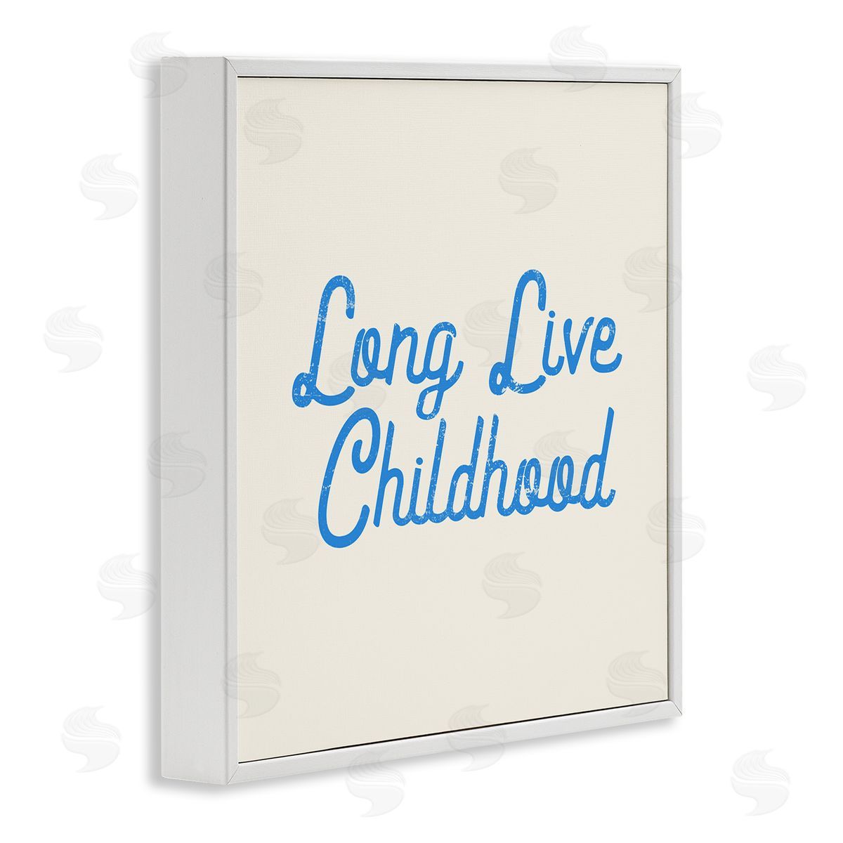 Stupell Studio Long Live Childhood Phrase White Framed Glicee Wall Art Print