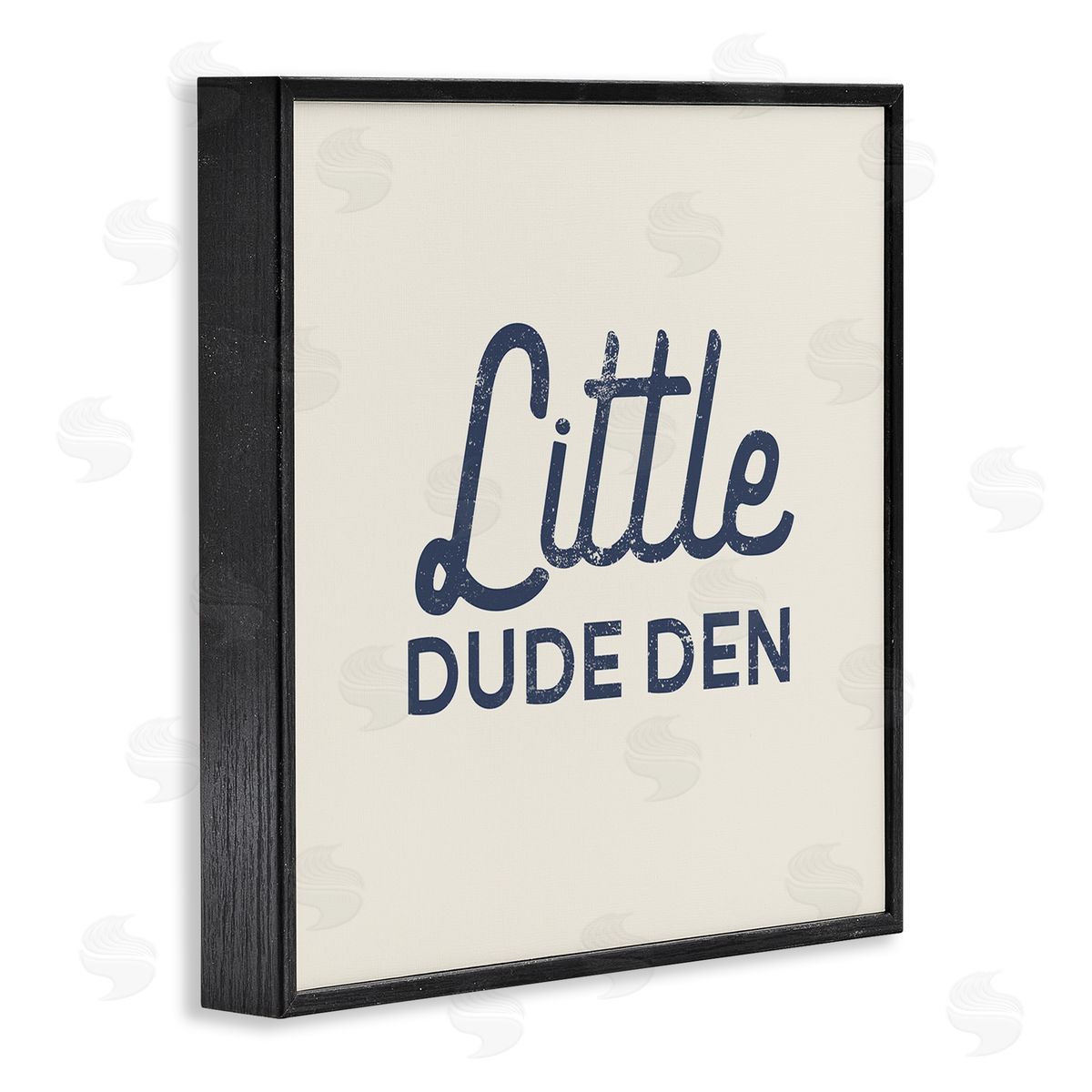 Stupell Studio Little Dude Den Sign Black Framed Glicee Wall Art Print