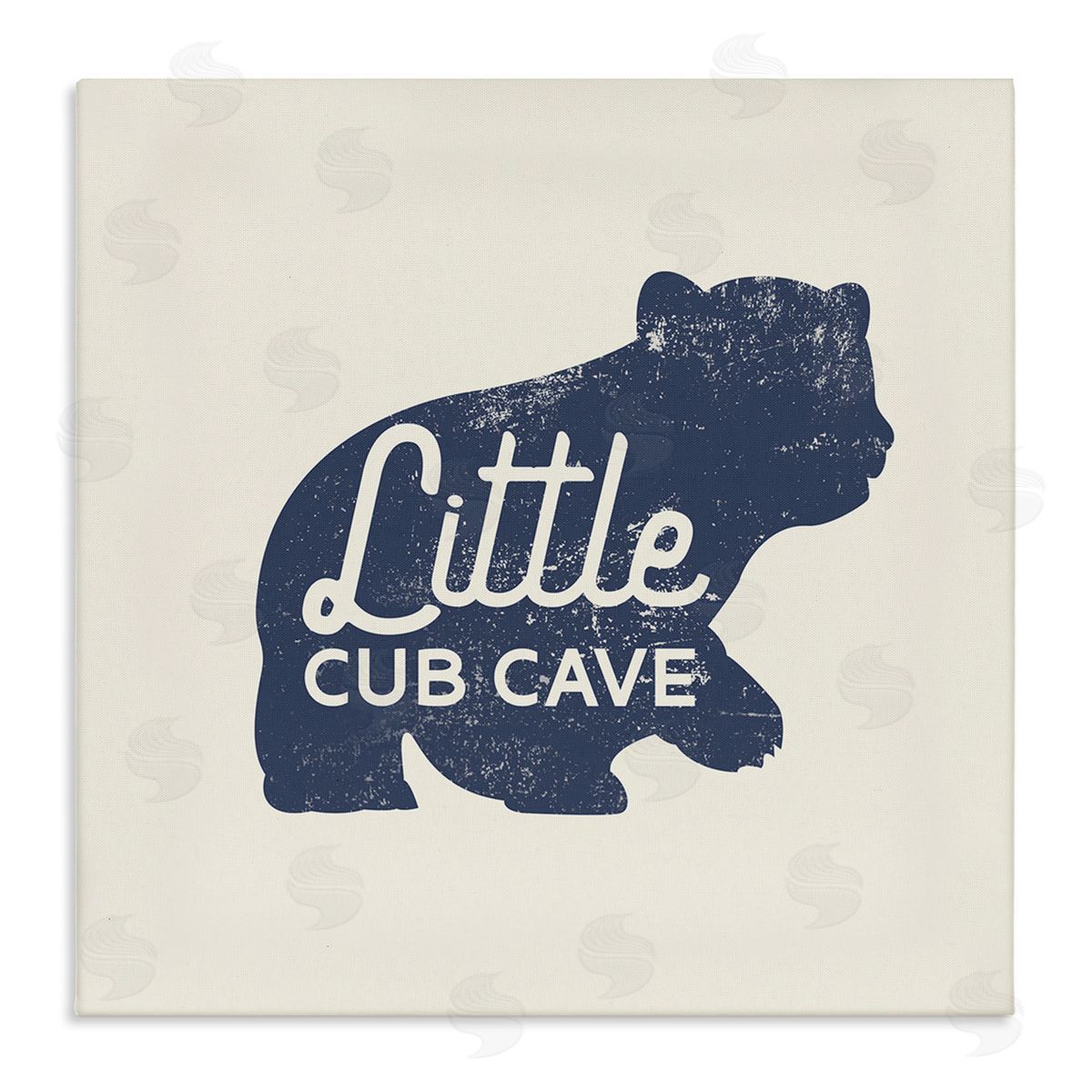 Stupell Studio Little Cub Cave Animal Stretched Canvas Wall Art Print