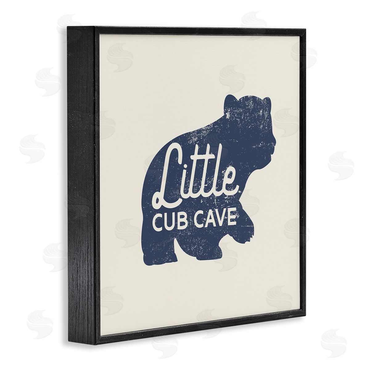 Stupell Studio Little Cub Cave Animal Black Framed Glicee Wall Art Print