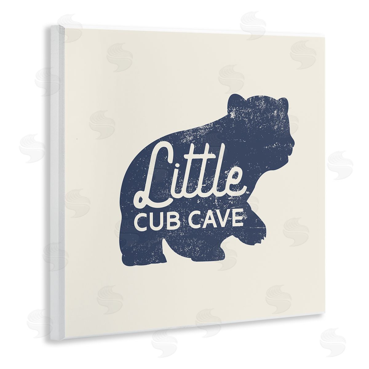 Stupell Studio Little Cub Cave Animal Wooden Wall Plaque Art Print
