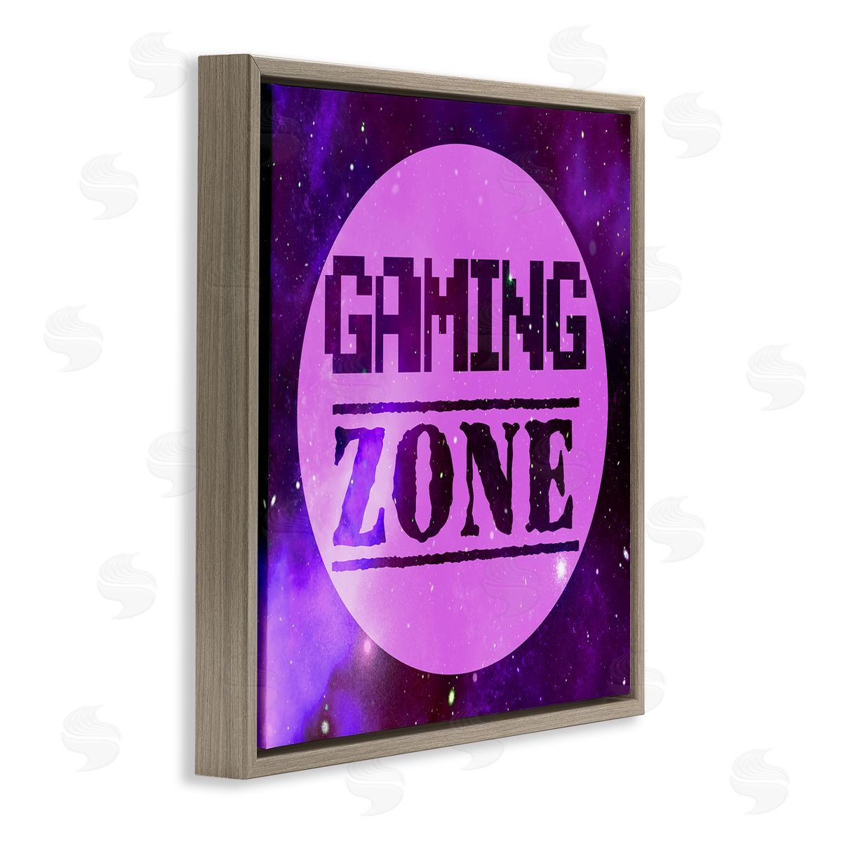 Marcus Prime Gaming Zone Night Sky Brown Floating Frame Canvas Wall Art Print